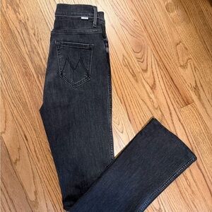 MOTHER Charcoal Straight Leg Jeans